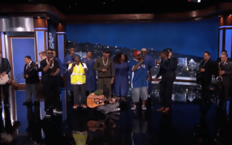 Jimmy Kimmel brings 3 random strangers that made an Awesome song